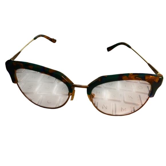 Michael Kors Frames Teal with Gold Cat Eye with case - Picture 2 of 5